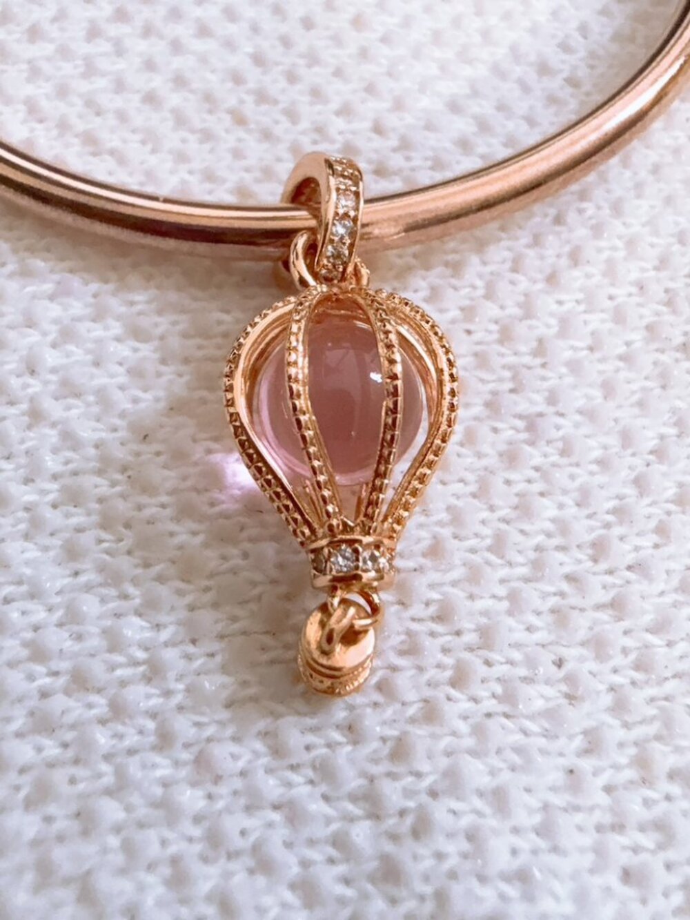 Sparkling Clear Hot Balloon Dangle Charm For Pandora Bracelet Necklace